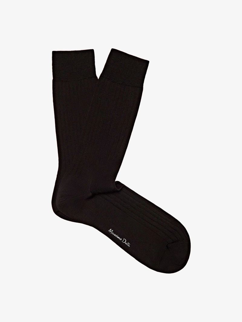 Женские носки с ребристым узором