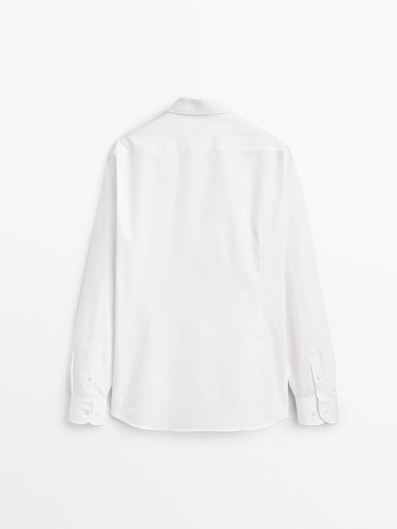 Рубашка slim fit из 100% хлопка