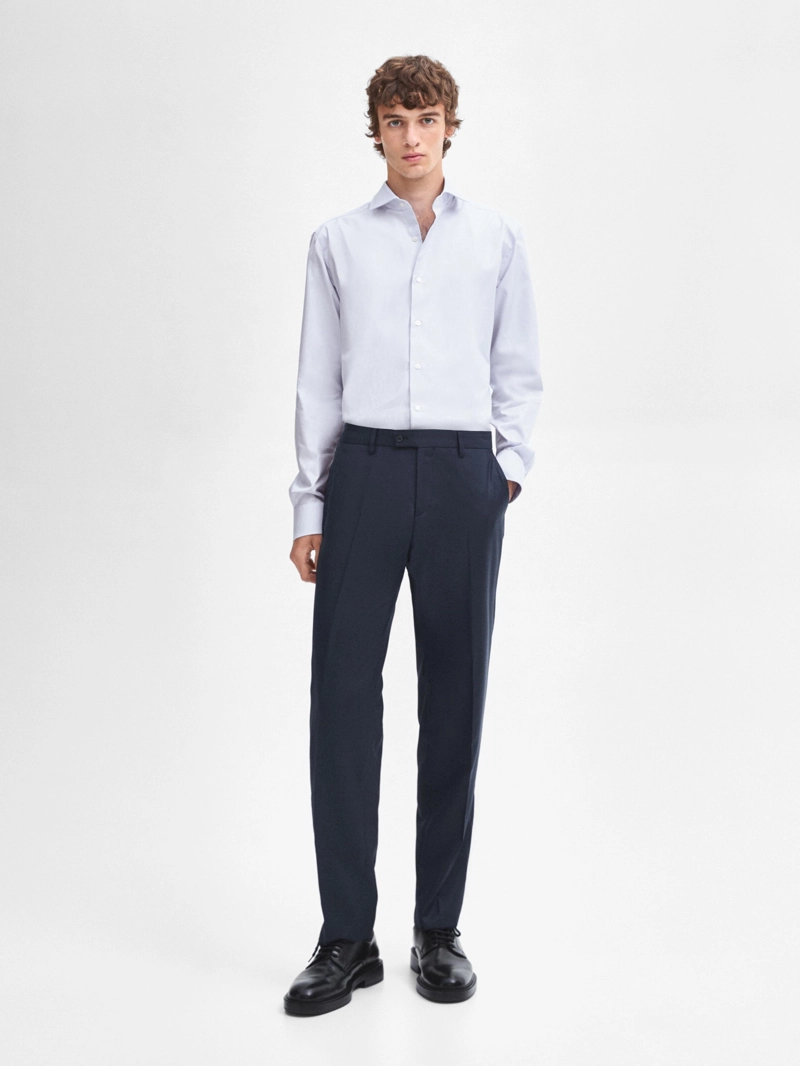 Рубашка из хлопкового твила slim fit