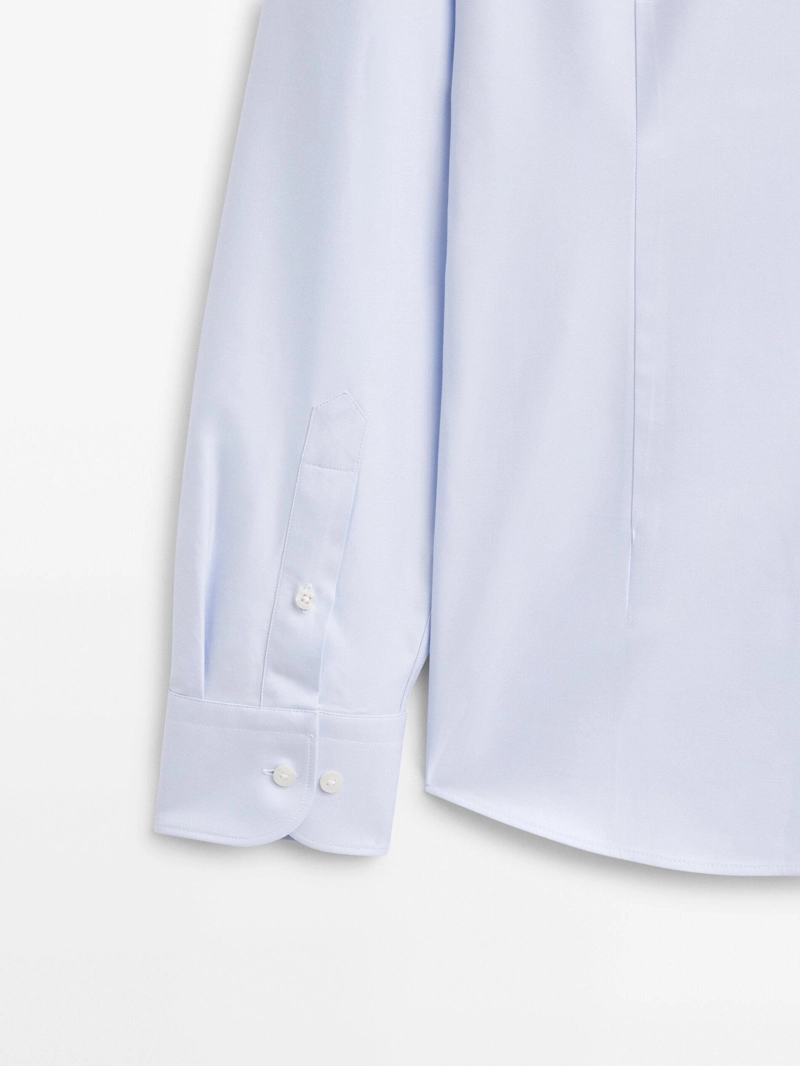 Рубашка из хлопкового твила slim fit