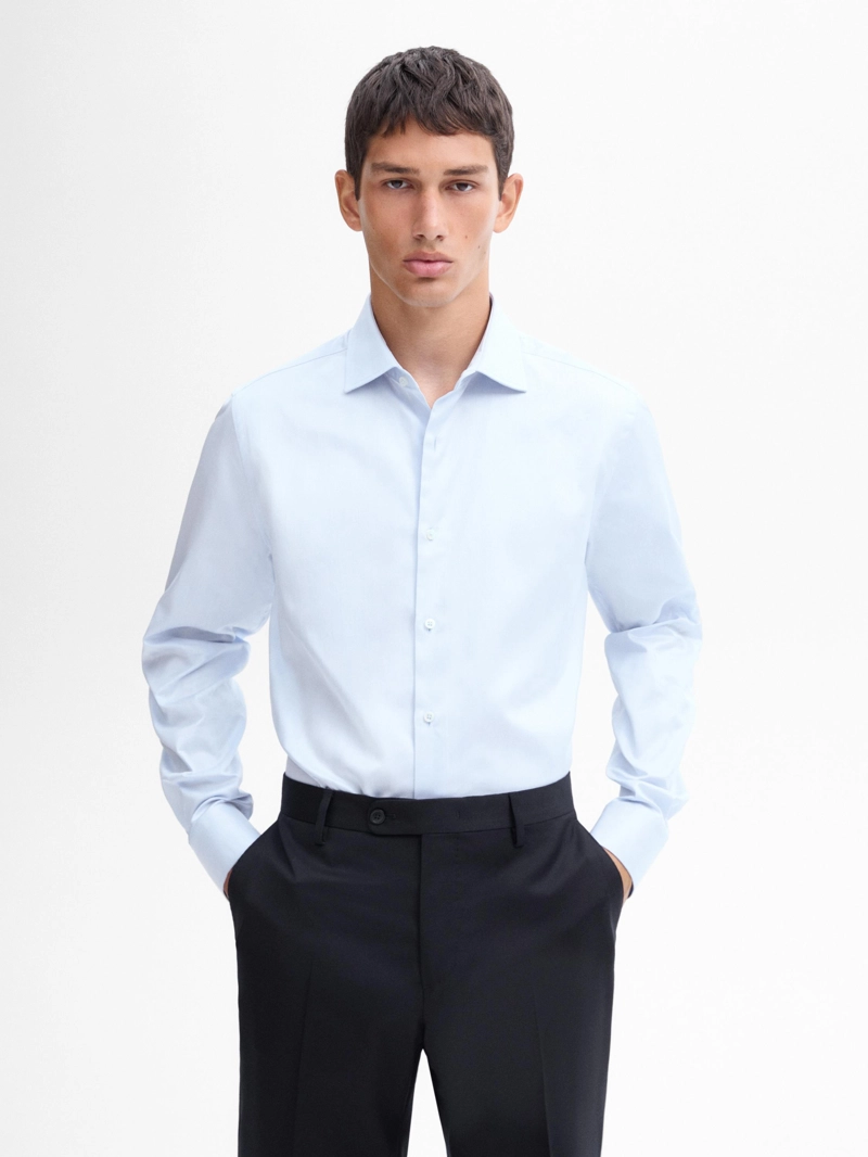 Рубашка slim fit из 100% хлопка