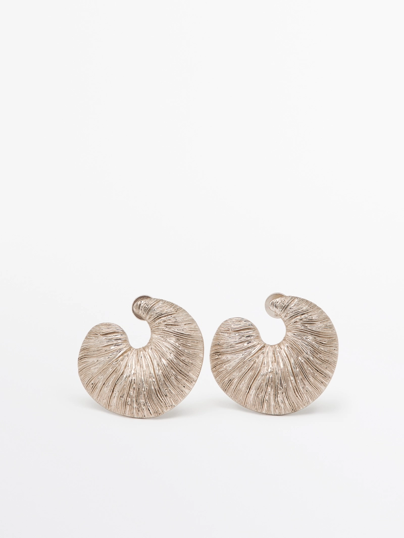Серьги кольца fossil