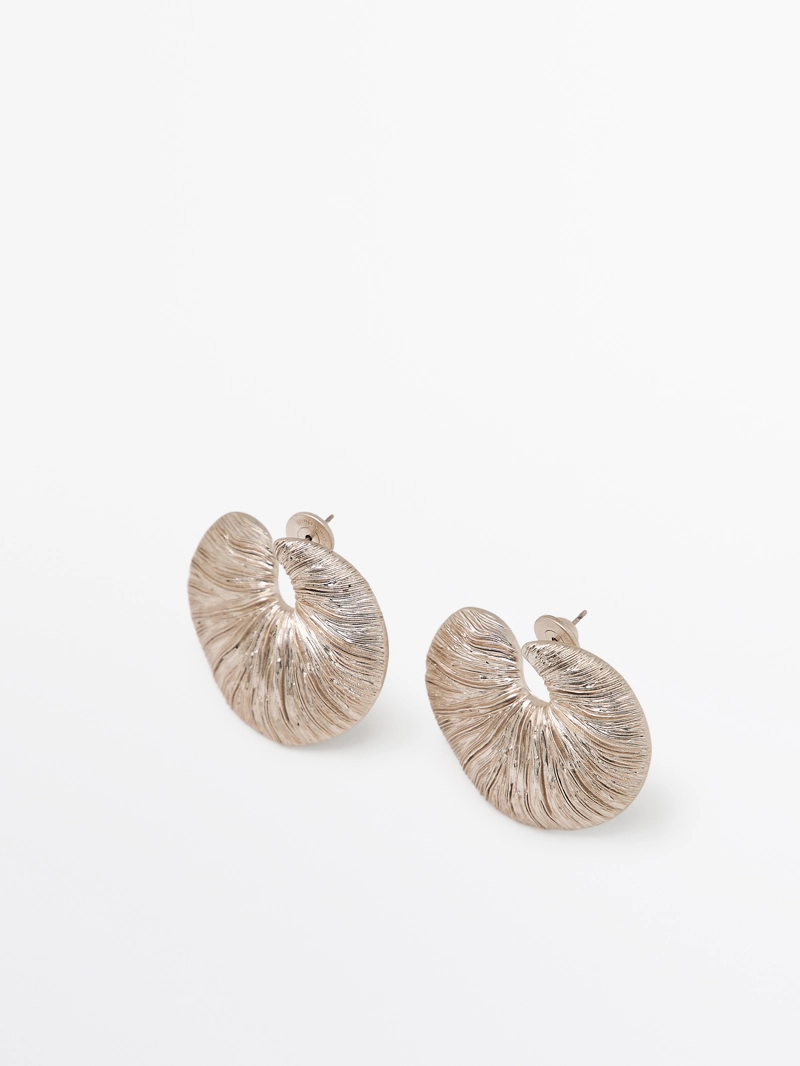 Серьги кольца fossil