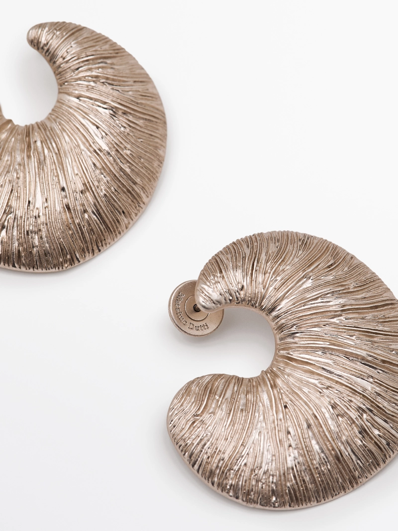 Серьги кольца fossil