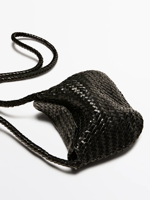 Сумка через плечо из плетеной напповой кожи- Заказать в России