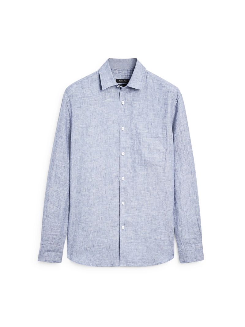 Рубашка regular fit из 100% льна