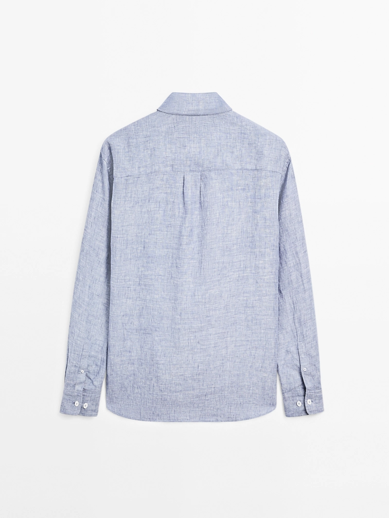 Рубашка regular fit из 100% льна