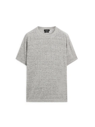 100% льняная вязаная футболка- Заказать в России