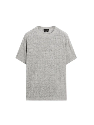 100% льняная вязаная футболка- Заказать в России