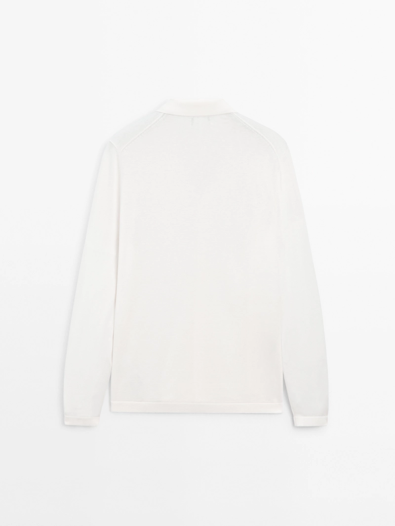 Кардиган с высоким воротником из хлопкового микса