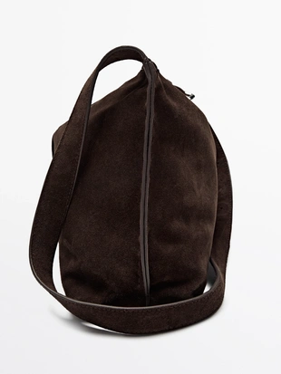 Сумка на плечо из замши- Заказать в России