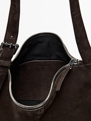 Сумка на плечо из замши- Заказать в России