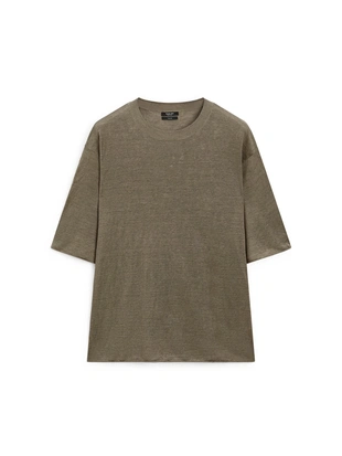 Свитер с короткими рукавами из льна одноразмерный- Заказать в России