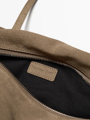 Сумка-сатчел из разделанной замши- Заказать в России