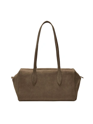 Сумка-сатчел из разделанной замши- Заказать в России