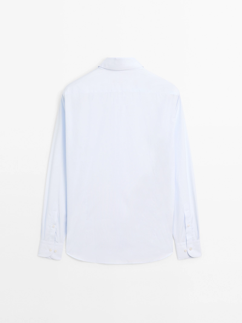 Рубашка в полоску slim fit 100% хлопок