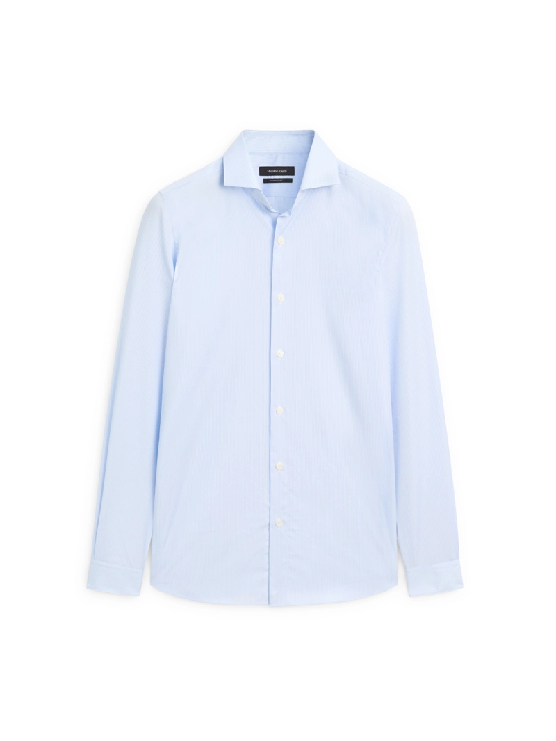 Рубашка в полоску slim fit из 100% хлопка
