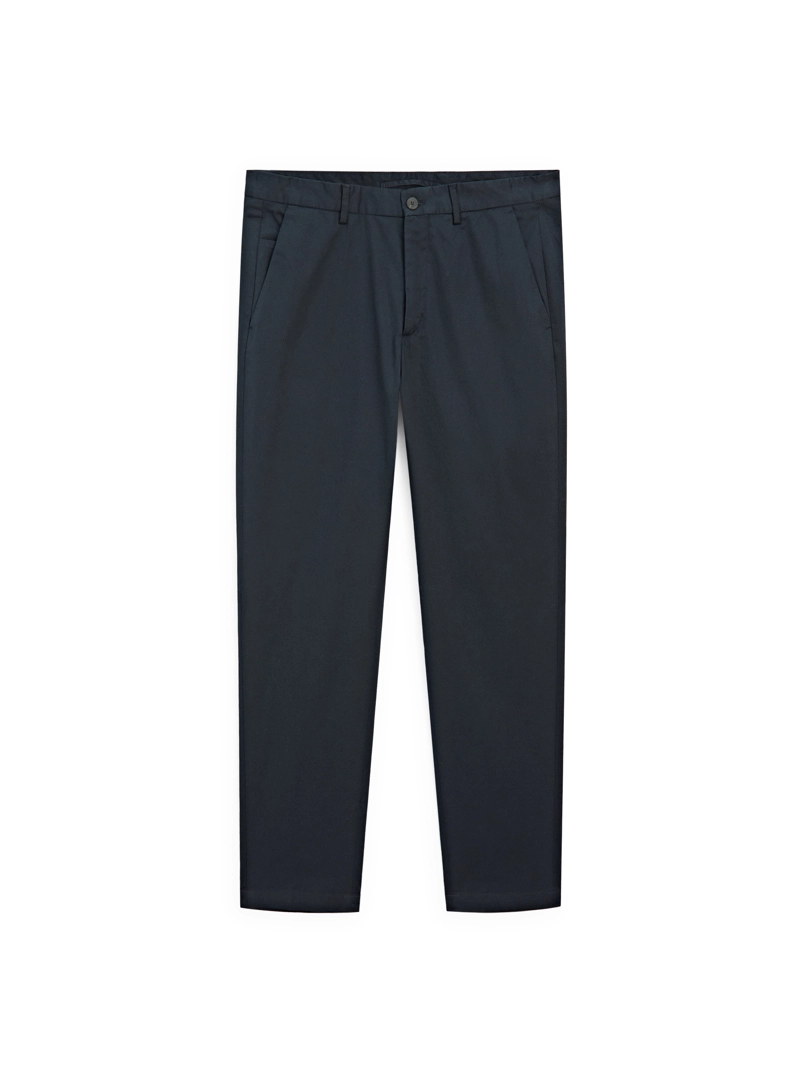 Хлопковые брюки в зауженном крое из смесовой ткани