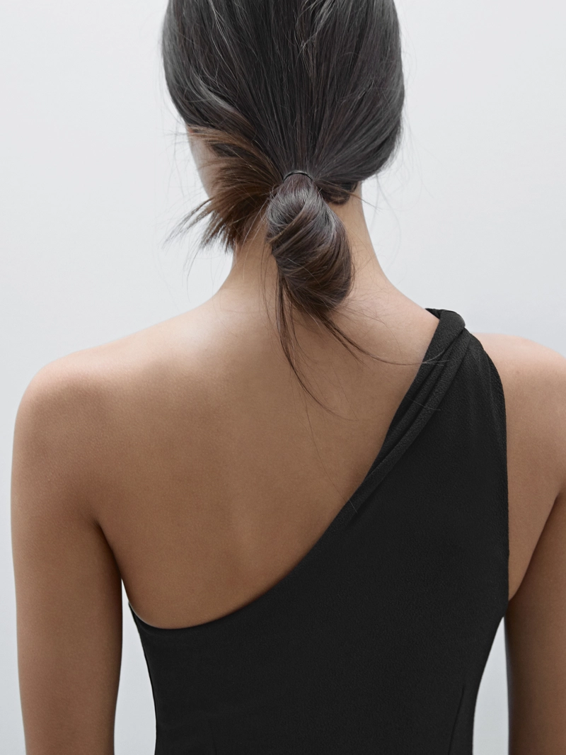 Купальник с текстурой на одно плечо