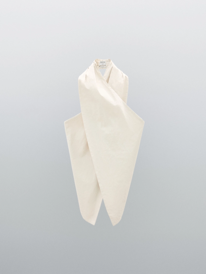 Льняная топ-блузка с завязками - studio