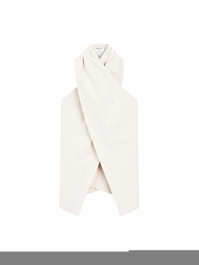 Льняная топ-блузка с завязками - studio