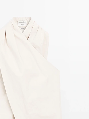 Льняная топ-блузка с завязками - STUDIO- Заказать в России