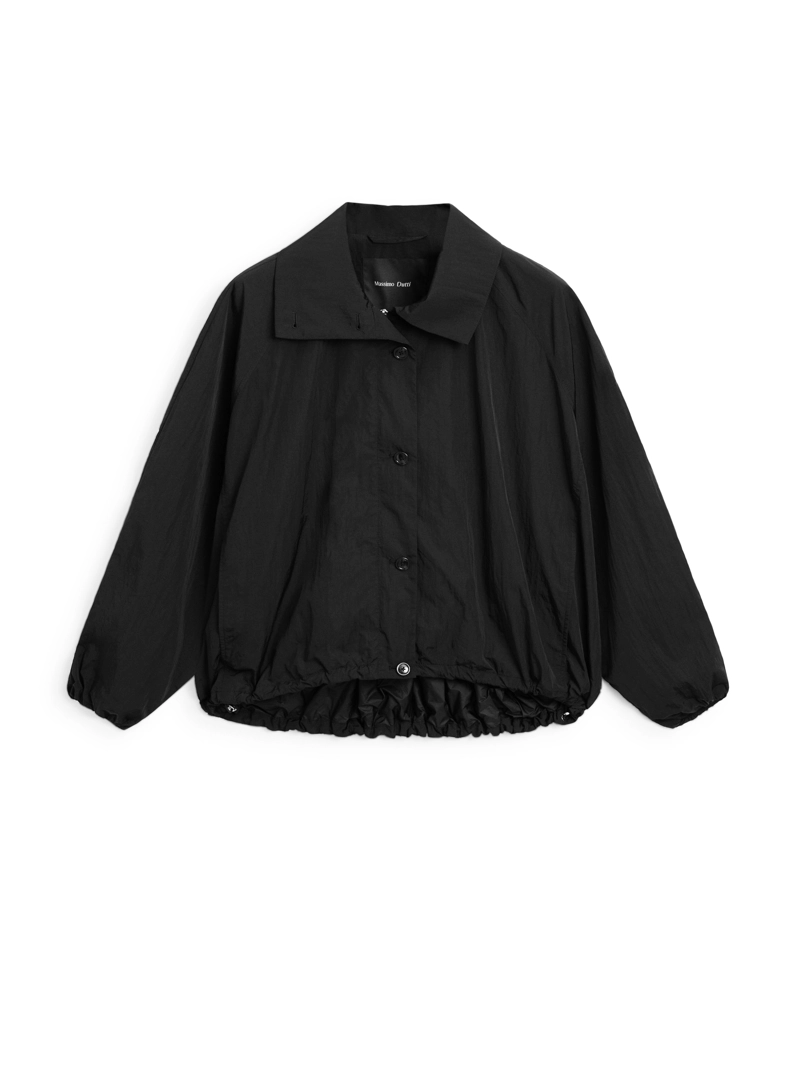 Бомбер с изделиями, с объемным воротником