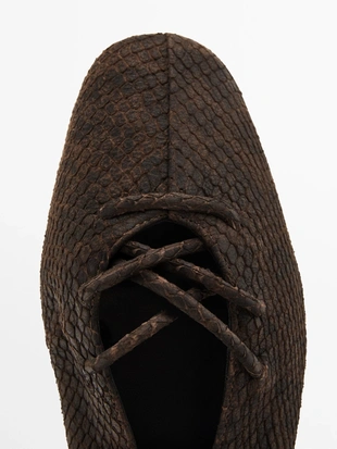 BROWN|1508/650 - Massimo Dutti Туфли-балетки с шнуровкой и принтом