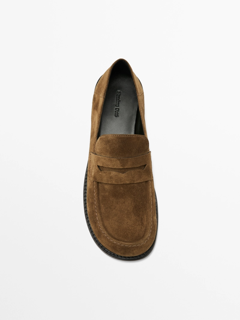 Лоферы из натуральной кожи massimo dutti
