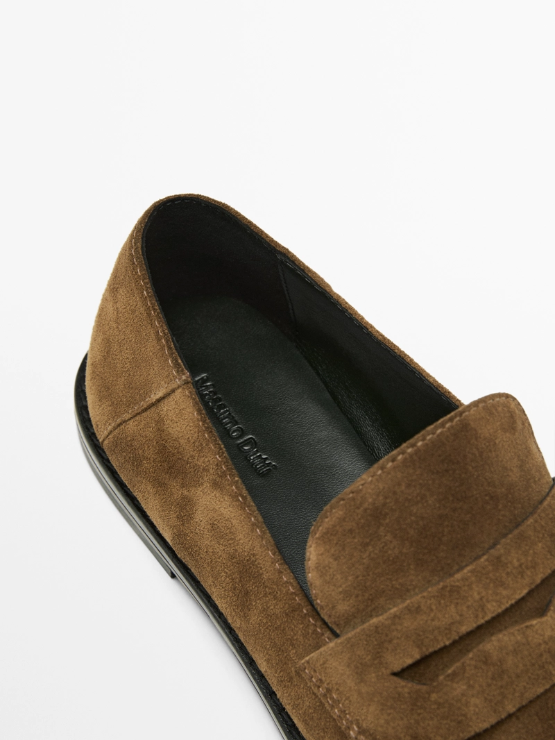 Лоферы из натуральной кожи massimo dutti