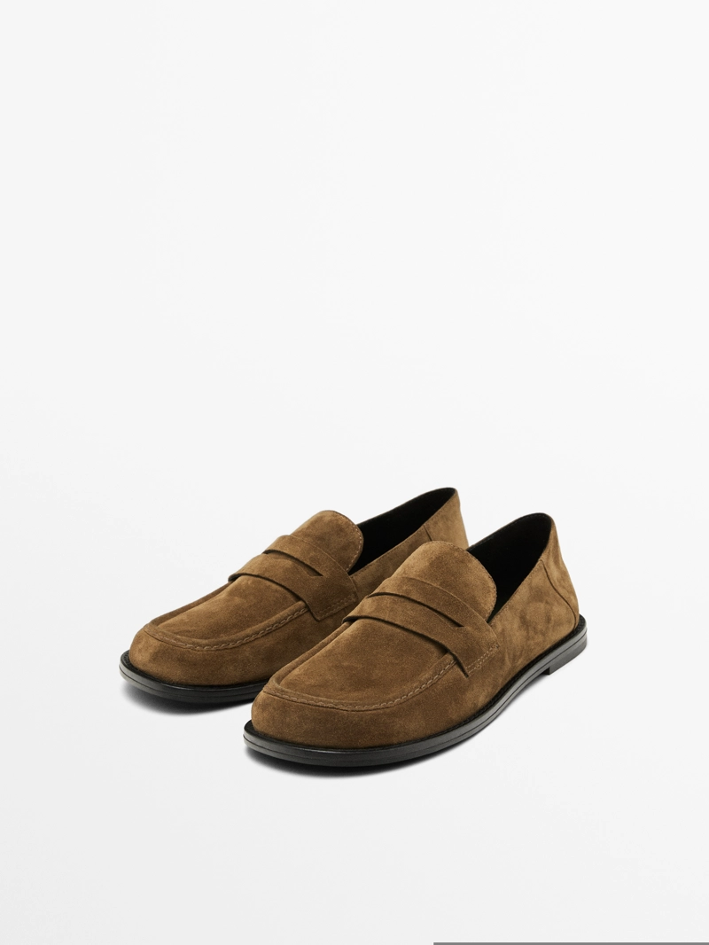 Лоферы из натуральной кожи massimo dutti