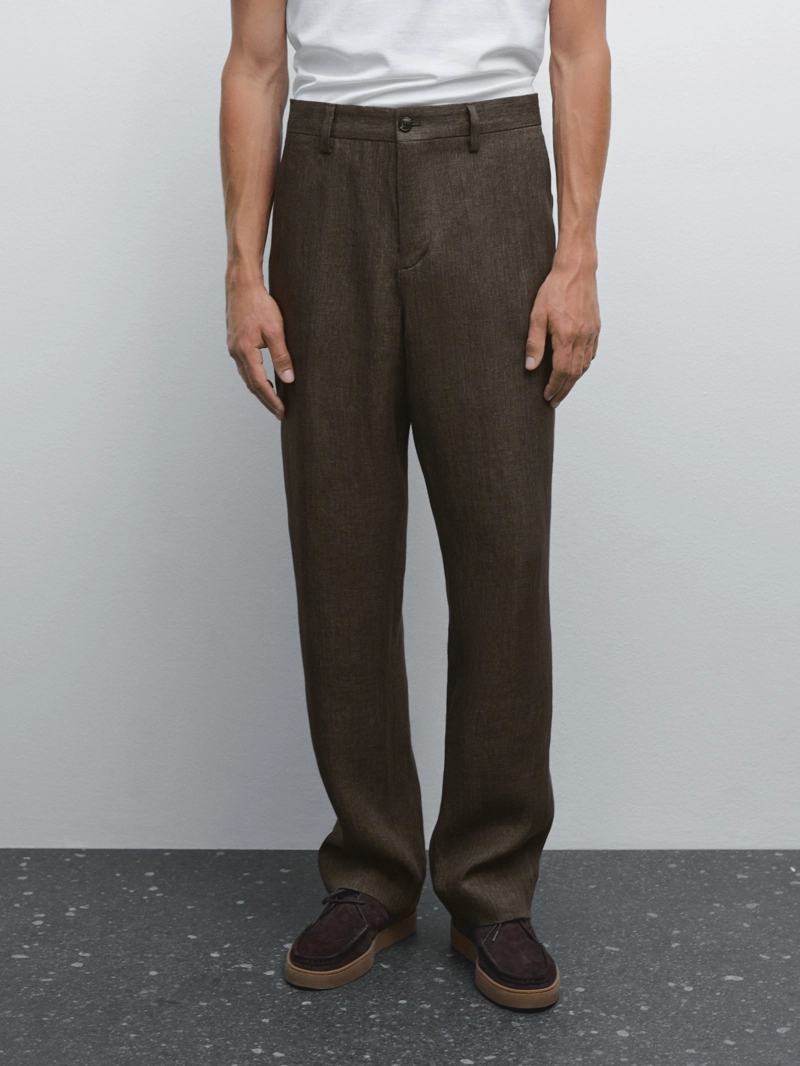 Брюки из льна total look delavé