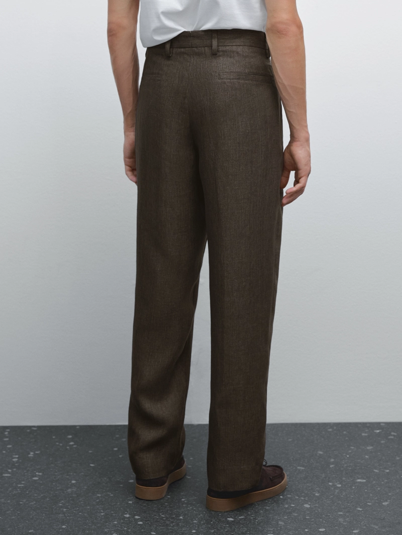 Брюки из льна total look delavé