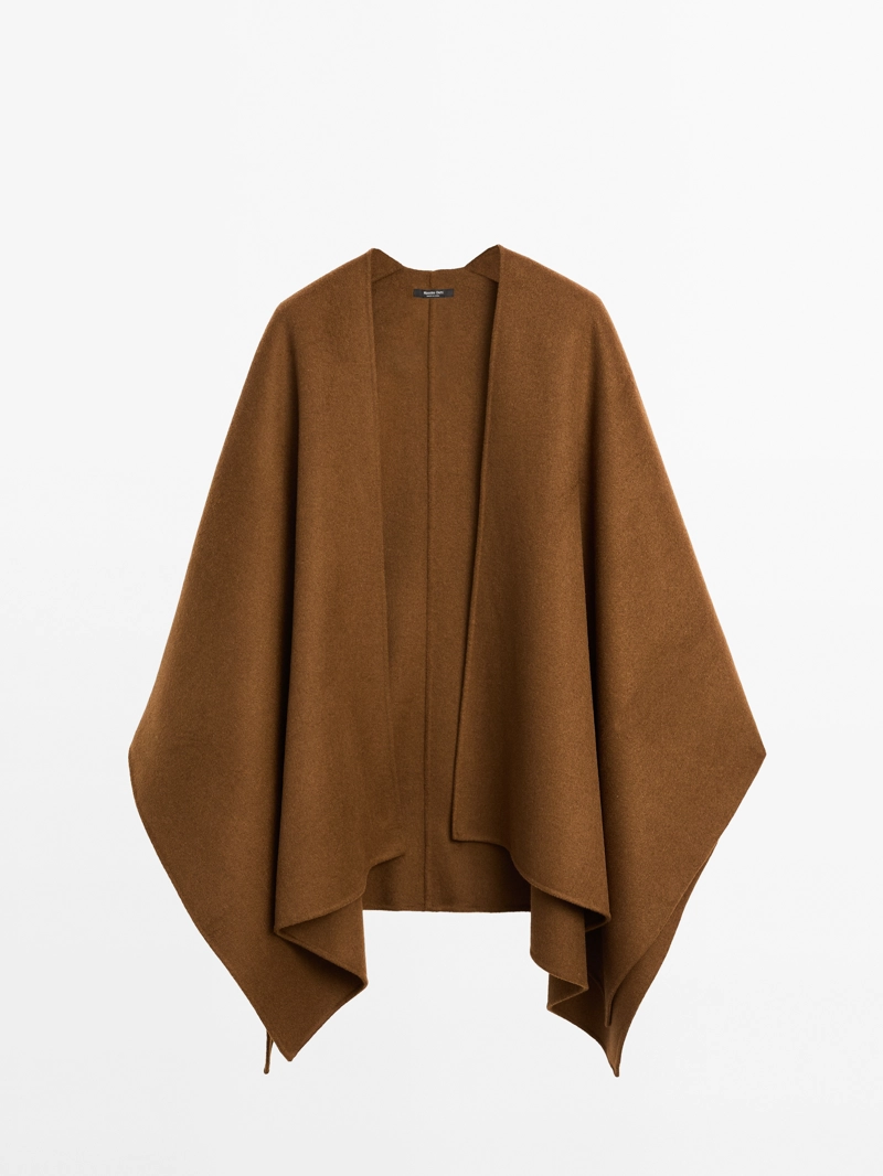 Пальто из шерстяной смеси massimo dutti