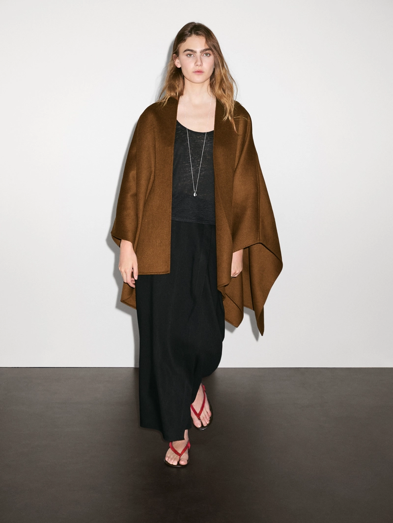 Пальто из шерстяной смеси massimo dutti