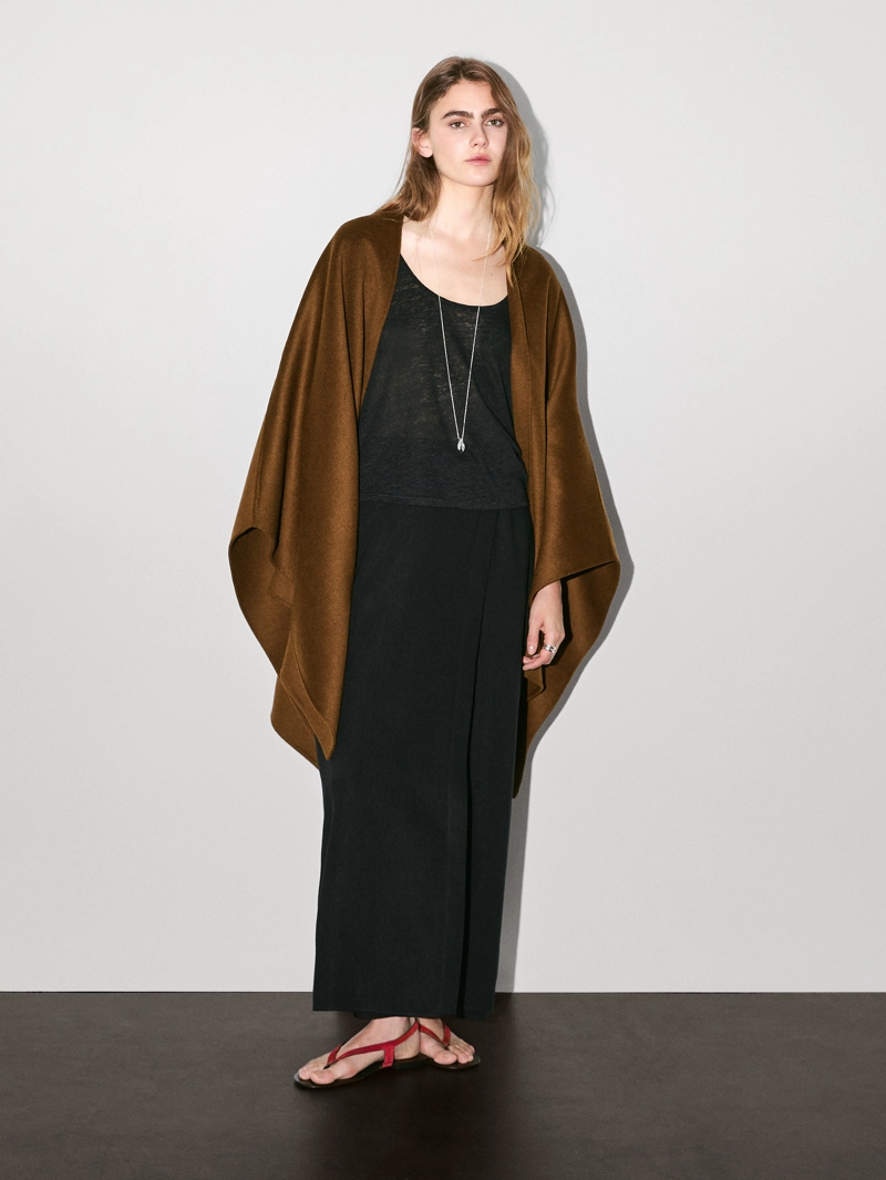 Пальто из шерстяной смеси massimo dutti