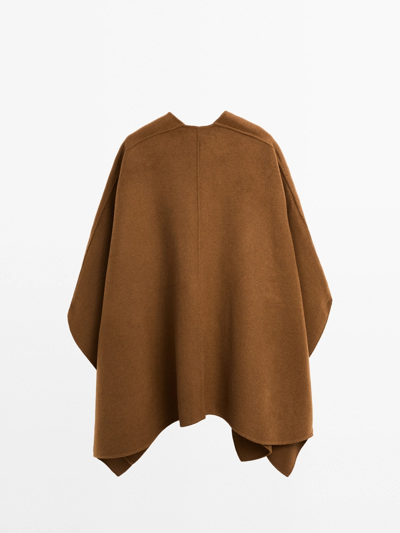 Пальто из шерстяной смеси massimo dutti