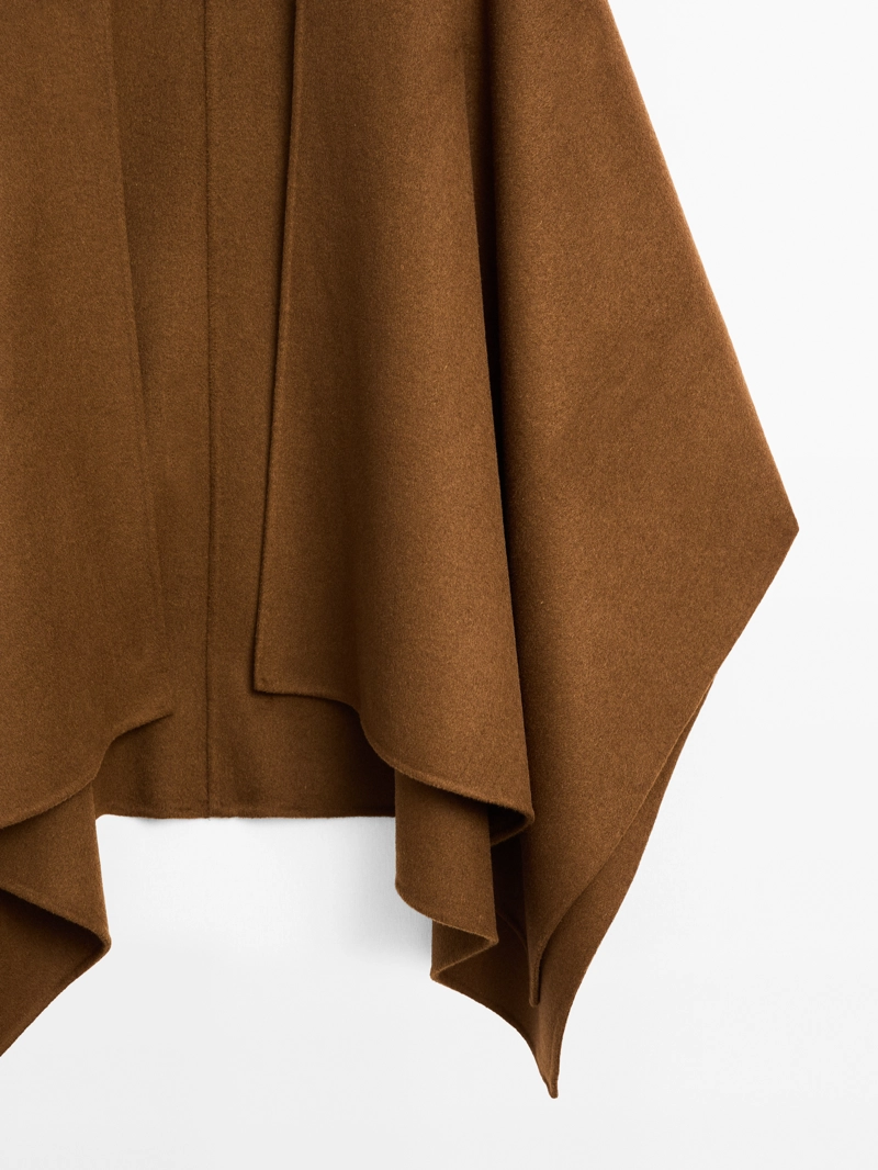 Пальто из шерстяной смеси massimo dutti