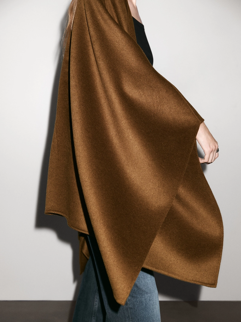 Пальто из шерстяной смеси massimo dutti