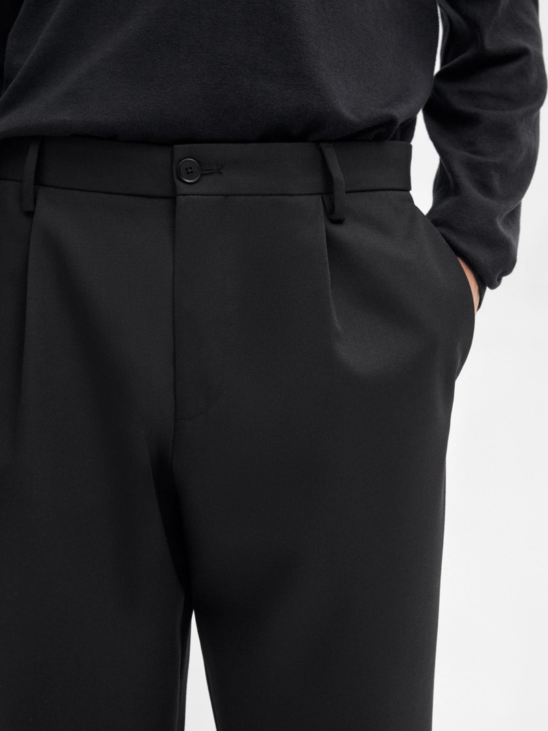 Брюки regular fit из 100% шерсти