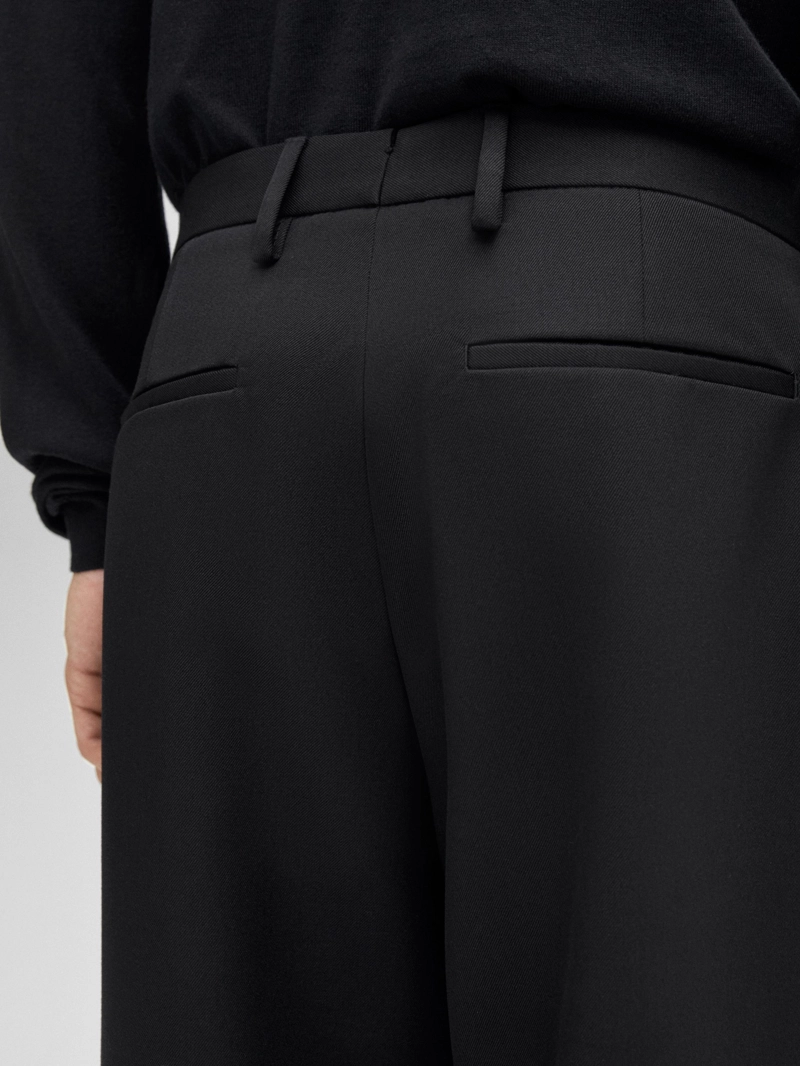 Брюки regular fit из 100% шерсти