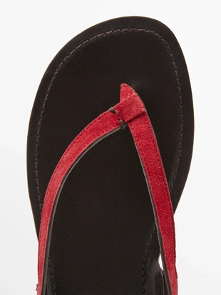 Сандалии из разделанной замши- Заказать в России