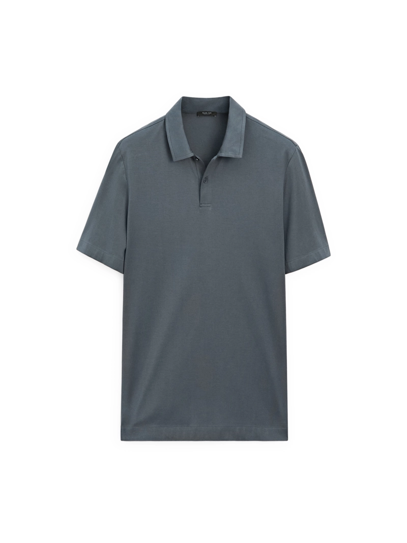 Поло из хлопкового смесового материала slim fit