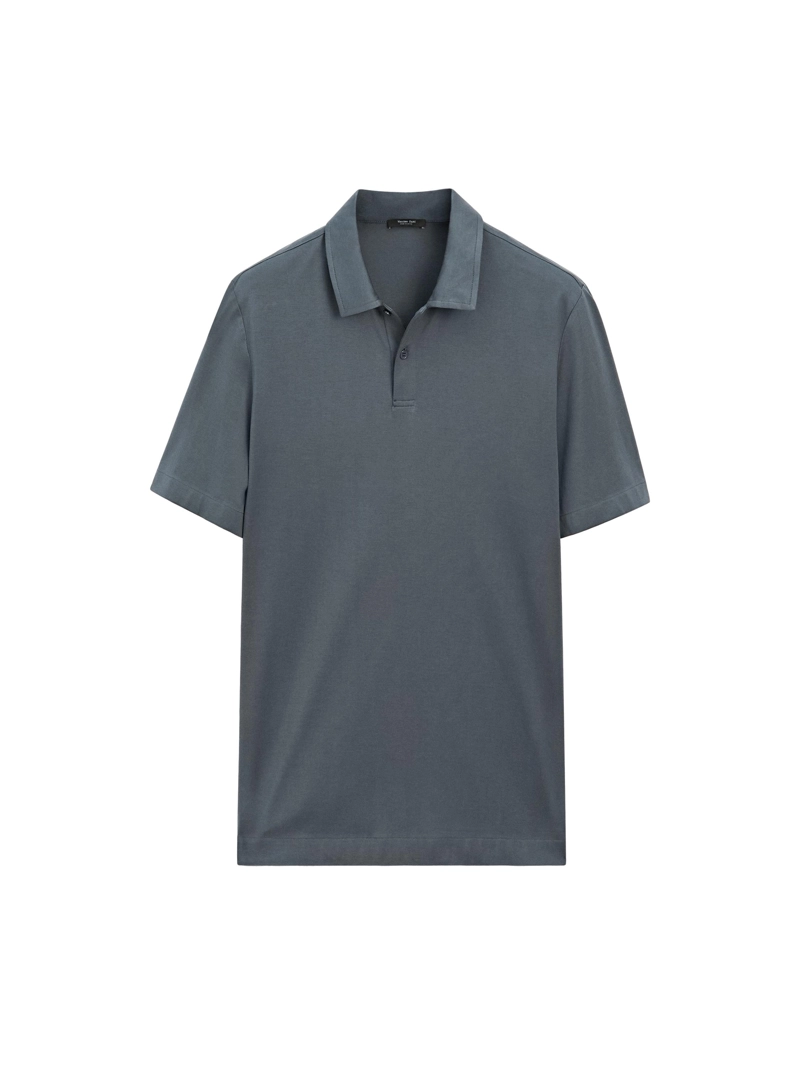 Поло из хлопкового смесового материала slim fit