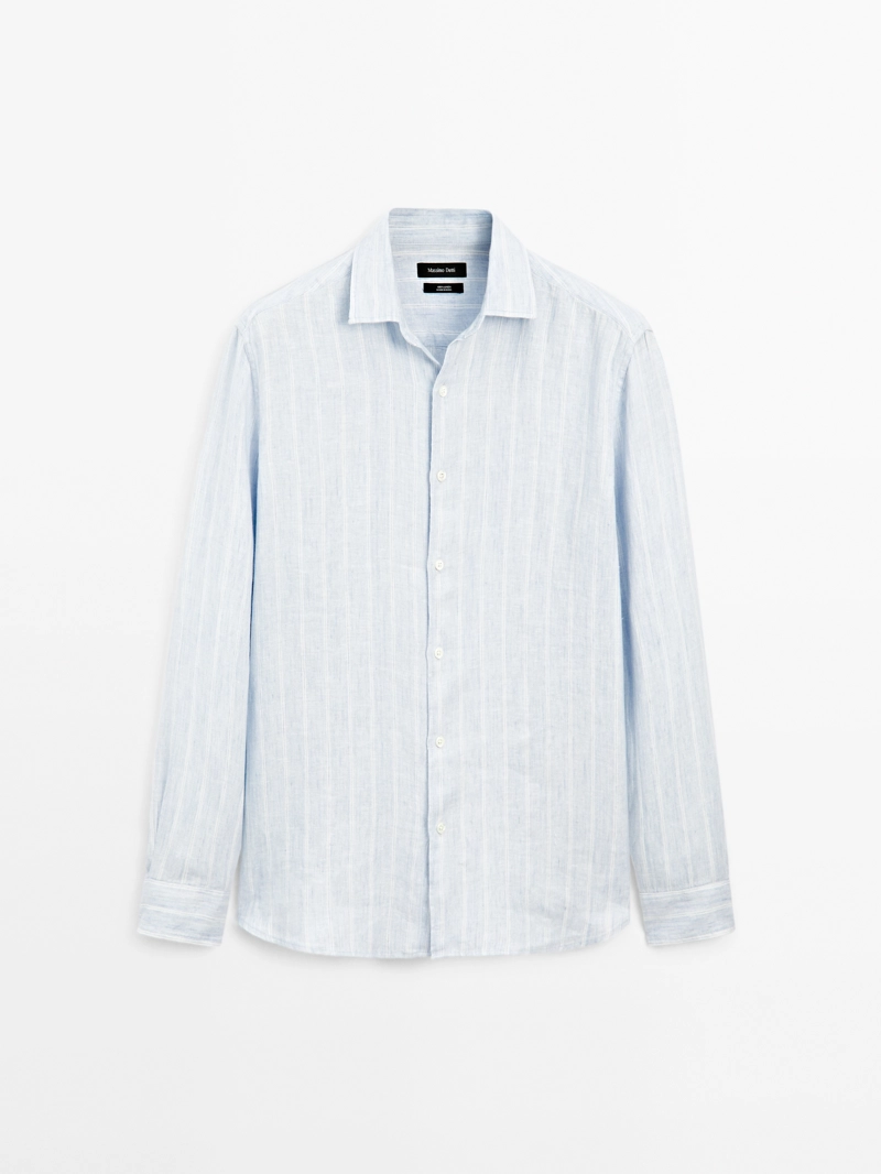 Рубашка regular fit с двойной полоской