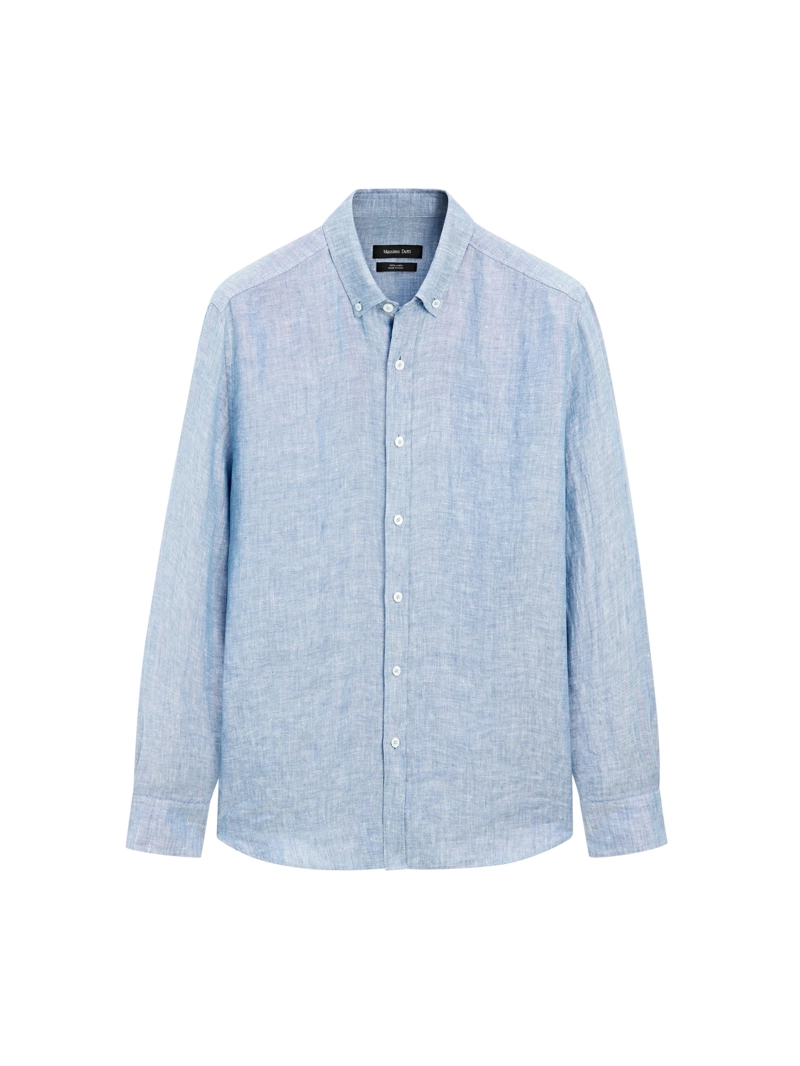 Рубашка regular fit из 100% льна