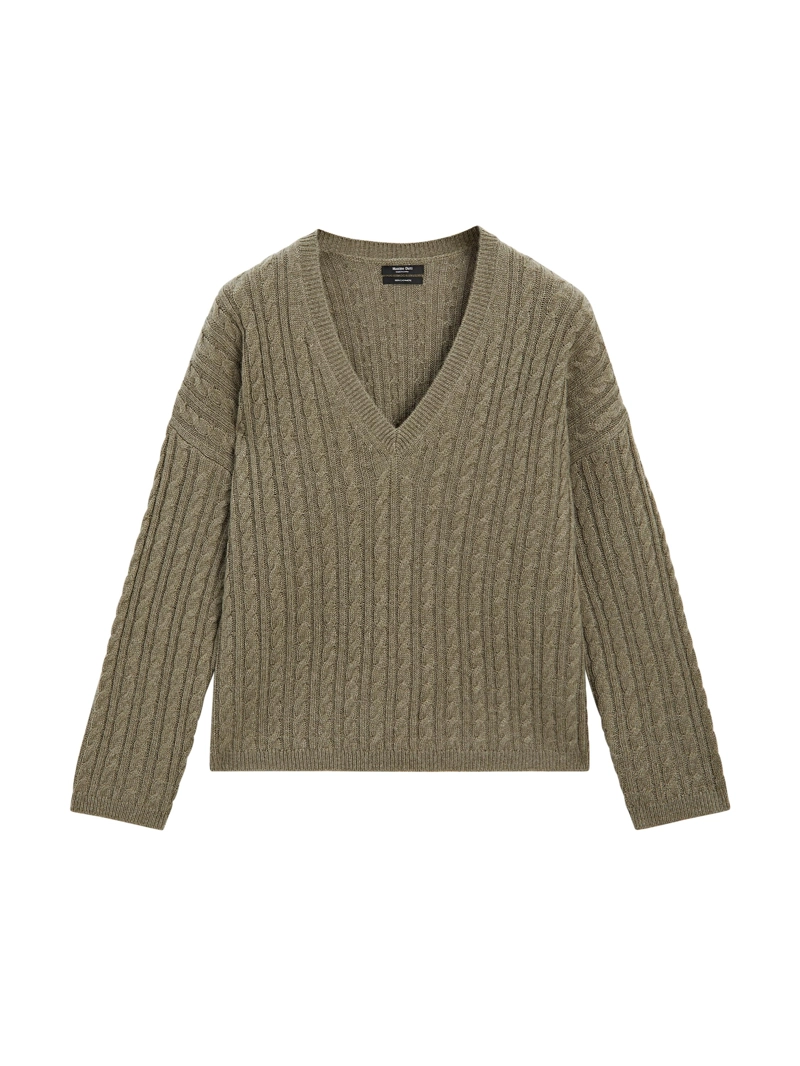 Свитер вязаный oversize из 100% кашемира
