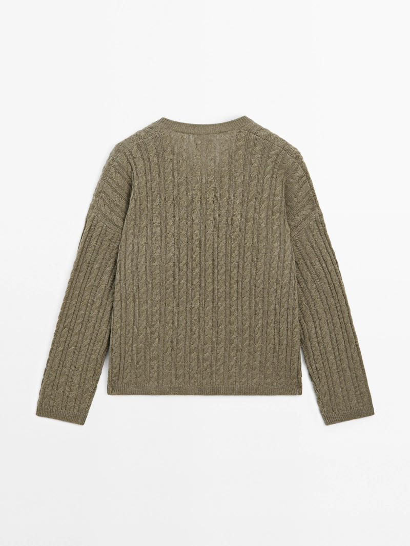 Свитер вязаный oversize из 100% кашемира