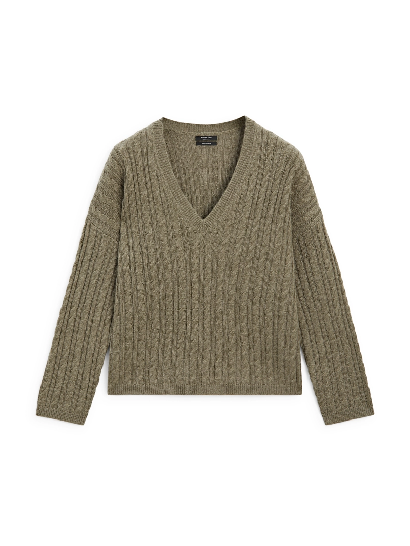 Свитер вязаный oversize из 100% кашемира