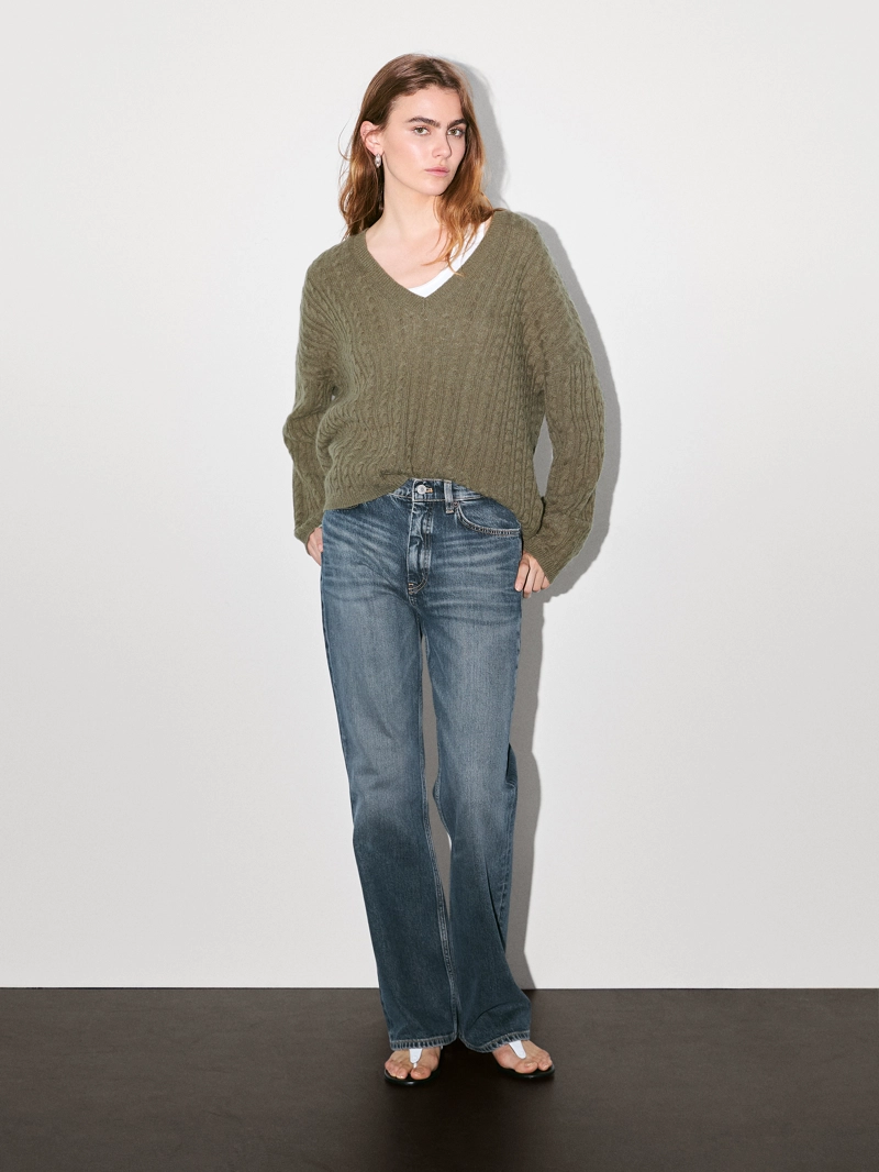 Свитер вязаный oversize из 100% кашемира